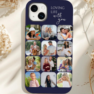 Fotocollage 12 Afbeelding Grid Liefdevol leven met Case-Mate iPhone 14 Plus Hoesje