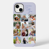 Fotocollage 12 foto-raster Liefdevol leven met jou Case-Mate iPhone Case (Achterkant)