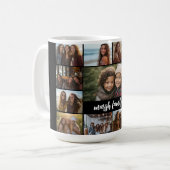 Fotocollage - 13 foto's Tekstblok Zwart Wit Koffiemok (Voorkant links)