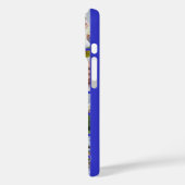 Fotocollage 16 Foto's Monogram Naam Paarse Case-Mate iPhone Case (Achterkant / Links)