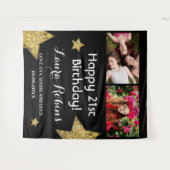 Fotocollage 21e verjaardagsfeestachtergrond wandkleed (Voorkant (horizontaal))