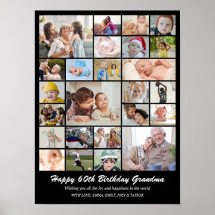 Fotocollage 25 foto's 12x16 18x24 24x32 30x40 poster