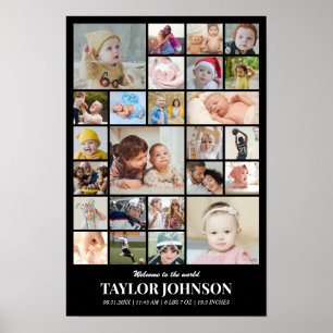 Fotocollage 25 foto's 12x18 16x24 20x30 24x36 poster