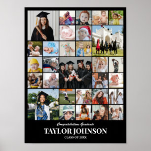 Fotocollage 30 foto's 12x16 18x24 24x32 30x40 poster