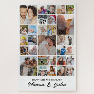 Fotocollage 30 foto's 20x30 Couple Jubileum Legpuzzel
