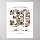 Fotocollage 30e verjaardag poster (Voorkant)
