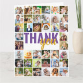 Fotocollage 40 Afbeelding gepersonaliseerd dank u Kaart (Voorkant)