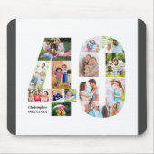 Fotocollage 40e verjaardag nummer 40 gepersonalise muismat (Voorkant)