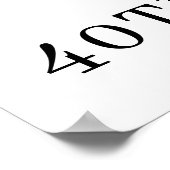 Fotocollage 40e verjaardag Nummer 40 Persoonlijk Poster (Hoek)