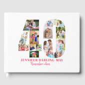 Fotocollage 40e verjaardag Onthoud wanneer ... Roz Gastenboek (Voorkant)