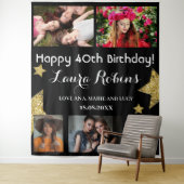 Fotocollage 40e verjaardag Party Achtergrond Wandkleed (In situ)