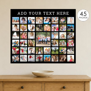 Fotocollage 45 foto's gepersonaliseerd aangepaste  poster
