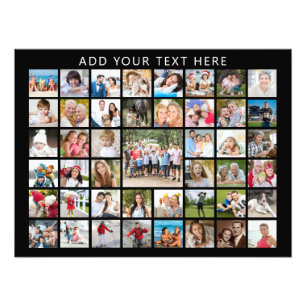 Fotocollage 45 foto's gepersonaliseerd op maat foto afdruk