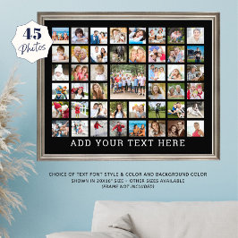 Fotocollage 45 foto's Persoonlijk Zwart Foto Afdruk
