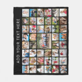 Fotocollage 45 vierkante foto's Gepersonaliseerd A Fleece Deken (Voorkant)