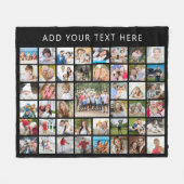 Fotocollage 45 vierkante foto's Gepersonaliseerd A Fleece Deken (Voorkant (Horizontaal))