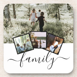 Fotocollage 4 Afbeeldingen Aangepast gepersonalise Bier Onderzetter