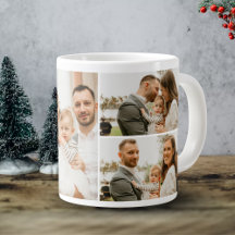 Fotocollage - 4 Foto's Aangepaste tekst zwart wit