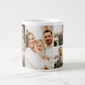 Fotocollage - 4 Foto's Aangepaste tekst zwart wit Grote Koffiekop (Voorkant)