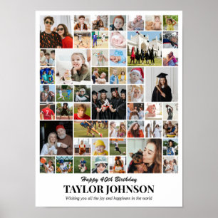 Fotocollage 50 foto's 12x16 18x24 24x32 30x40 poster