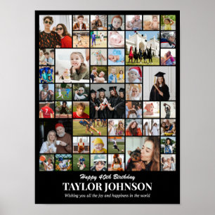 Fotocollage 50 foto's 12x16 18x24 24x32 30x40 poster