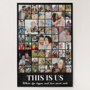 Fotocollage 50 foto's 20x30 Familie Kinderen Kind Legpuzzel