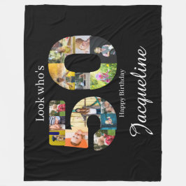 Fotocollage 50e verjaardag fleece deken