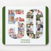 Fotocollage 50e verjaardag nummer 50 gepersonalise muismat (Voorkant)