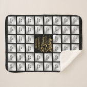 Fotocollage 50ste verjaardag gepersonaliseerd sherpa deken (Voorkant (horizontaal))