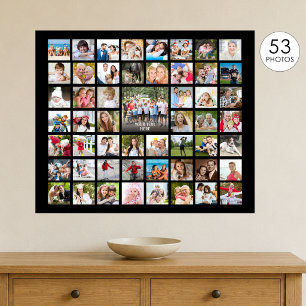 Fotocollage 53 foto's gepersonaliseerd aangepaste  poster