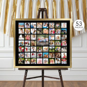 Fotocollage 53 foto's gepersonaliseerd aangepaste  poster