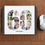 Fotocollage 60e verjaardag nummer 60 gepersonalise muismat<br><div class="desc">Creëer uw eigen gepersonaliseerde muismat voor een uniek 60e verjaardagscadeau. Het nummer 60 fotocollage staat op een witte achtergrond met slimme grijze houtskoolranden. Het ontwerp bevat tot 15 verschillende foto's - in verschillende vormen en maten - om u de nodige flexibiliteit te bieden bij het plaatsen van uw gekozen afbeeldingen....</div>