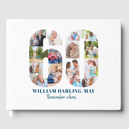 Fotocollage 60ste verjaardag Onthoud wanneer ... B Gastenboek (Voorkant)