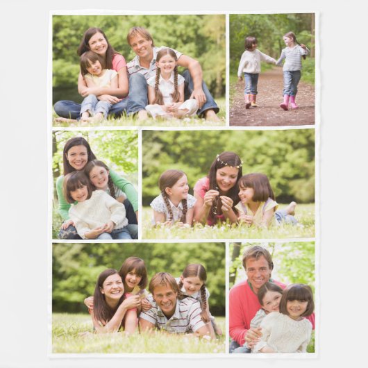 Fotocollage 6 Afbeeldingen Fleece Deken (Voorkant)