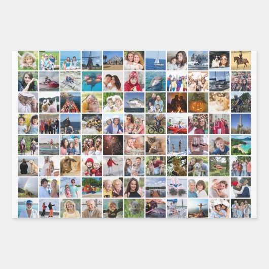 Fotocollage 88 vierkante Afbeeldingen Inpakpapier Vel (Voorkant)