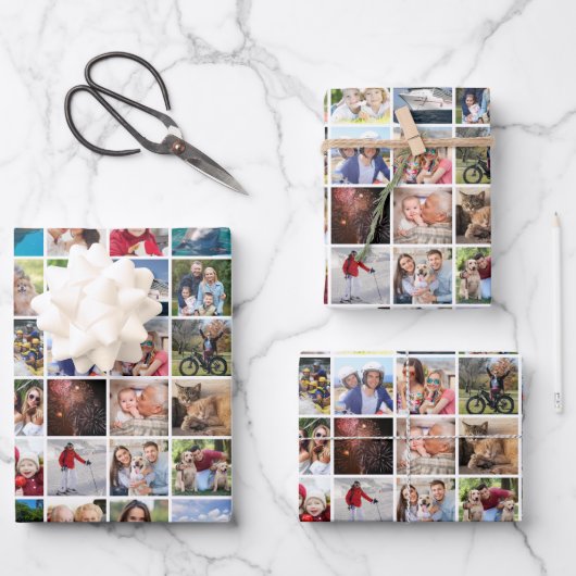 Fotocollage 88 vierkante Afbeeldingen Inpakpapier Vel (Voorkant)