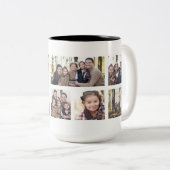 Fotocollage 8 aangepaste afbeeldingen tweekleurige koffiemok (Voorkant rechts)