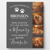 Fotocollage - Aandenken aan huisdierherdenking Fotoplaat (Voorkant)