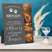 Fotocollage - Aandenken aan huisdierherdenking Fotoplaat (Zijkant)