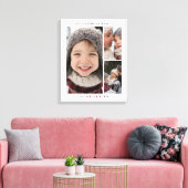 Fotocollage Aandenken Hart Canvas Afdruk (Insitu (Woonkamer))