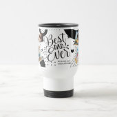 Fotocollage aangepaste tekst BEST DAD EVER Gifts Reisbeker (Center)