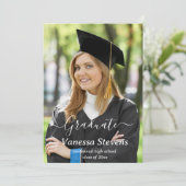 Fotocollage afstuderen aankondigingskaarten aankondiging (Staand voorkant)