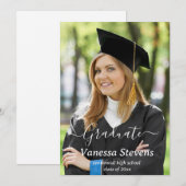 Fotocollage afstuderen aankondigingskaarten aankondiging (Voorkant / Achterkant)