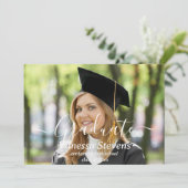 Fotocollage afstuderen aankondigingskaarten aankondiging (Staand voorkant)