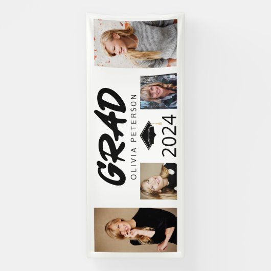 Fotocollage Afstuderen AFSTUDEERDER Klasse van 202 Spandoek (Verticaal)