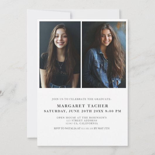 Fotocollage afstuderen en afstuderen kaart (Achterkant)