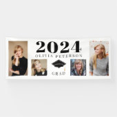 Fotocollage Afstuderen Klasse van 2024 Spandoek (Horizontaal)