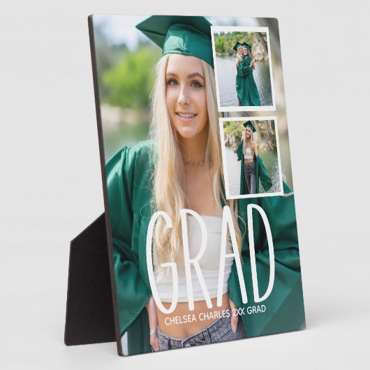 Fotocollage afstuderen Plaque met Easel Fotoplaat (Zijkant)