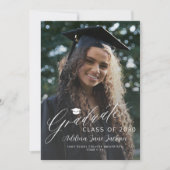 Fotocollage afstuderen script modern afstuderen aankondiging (Voorkant)