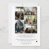 Fotocollage afstuderen script modern afstuderen aankondiging (Achterkant)